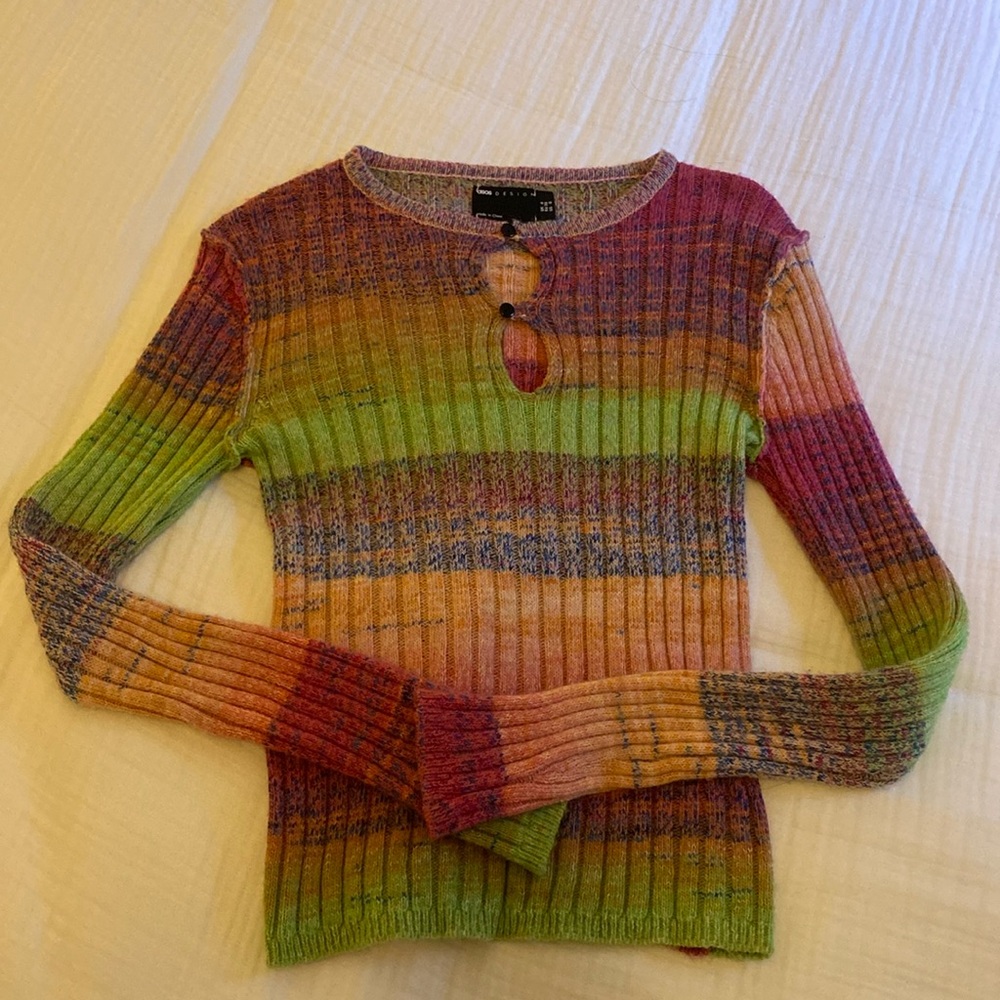 Multi-color keyhole sweater from ASOS